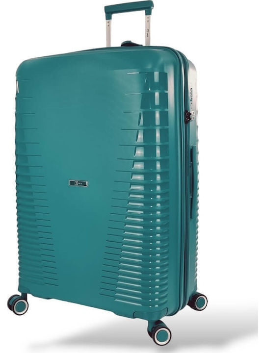 Rain Large Hard Petrol Travel Suitcase With 4 W...