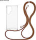 Sonique Back Cover Silicone with Strap Brown (G...