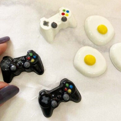 Dekorationsform Mini Joystick Einfaches Schokoladenform 3g aus Metall 20cm 24Stück