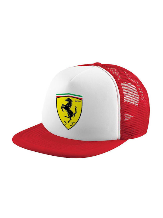 Koupakoupa Pălărie pentru Copii Jockey Tesatura Ferrari Alb