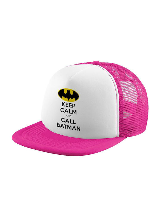 Koupakoupa Kids' Hat Jockey Fabric Keep Calm & Call Batman White