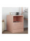 Nachttisch Metall Rosa 34.5x39x44cm