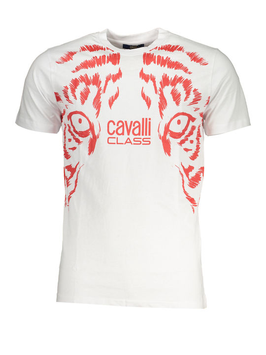 Roberto Cavalli Men's Short Sleeve T-shirt White