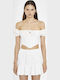 Women's Summer Crop Top White