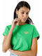 Garcia Γυναικείο T-shirt Πράσινο