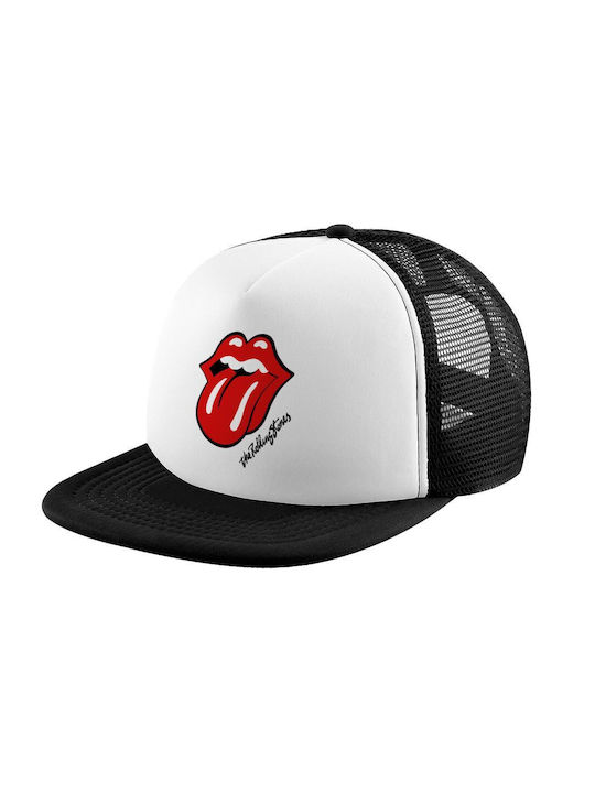 Koupakoupa Παιδικό Καπέλο Jockey Υφασμάτινο The Rolling Stones Λευκό