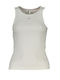 Tommy Hilfiger Damen Sportliches Bluse Ärmellos White