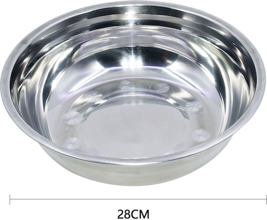 Tpster Μπωλ Σερβιρίσματος Στρογγυλό Inox Ασημί 58280797