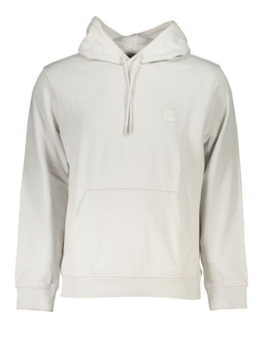 Hugo Boss Men's Sweatshirt with Hood and Pockets Gray