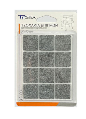 Tpster 34755 Square Felts with Sticker 22x22mm 24pcs