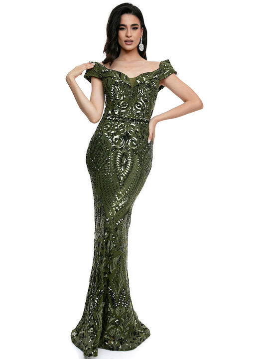 Sequin Embellished Dress with Dramatic Sleeves and Stunning Designs