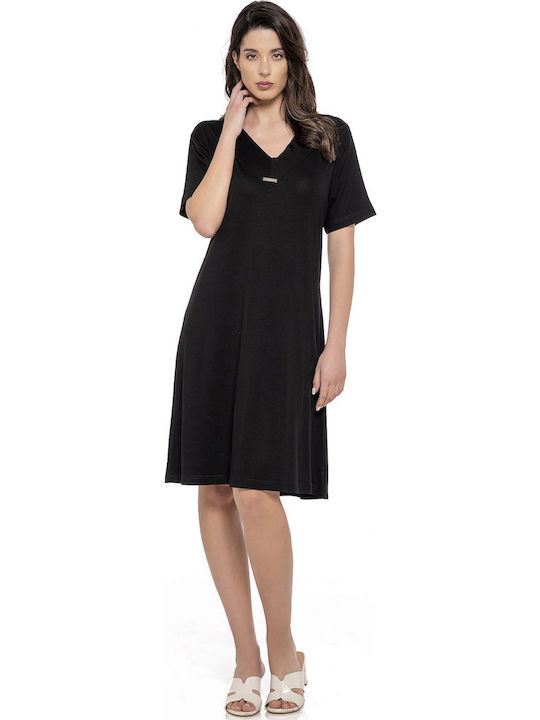 Sommer Midi Kleid Black