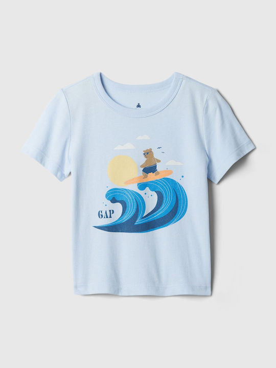 GAP Kinder-T-Shirt bikostalisch blau Mix Match Graphic