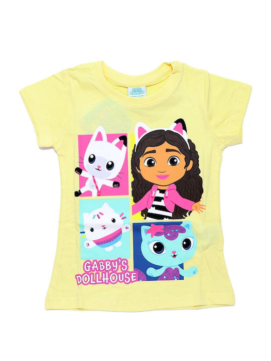 Dreamworks Παιδικό T-shirt Yellow Gabby's Dollhous