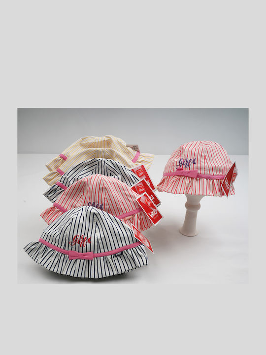 Kitti Kinderhut Fedora Stoff Rosa Stripes