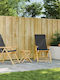 Outdoor-Stuhl Bamboo Grey mit Kissen 3Stück 45x45εκ.