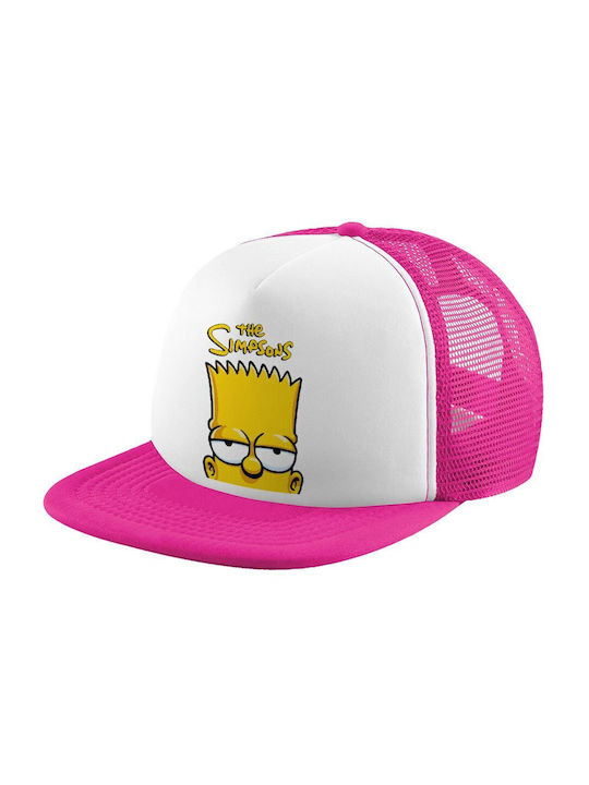 Koupakoupa Παιδικό Καπέλο Jockey Υφασμάτινο The Simpsons Bart Λευκό