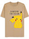 Difuzed Pikachu T-shirt Pokemon Beige