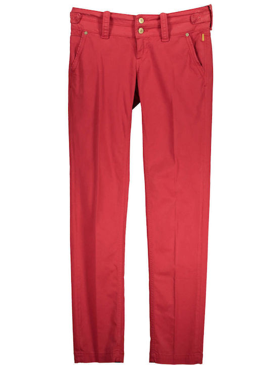 Meltin'pot Damen Stoff Hose Rosso