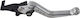 Ride It Adjustable Motorcycle Brake Lever for Yamaha Crypton R Silver
