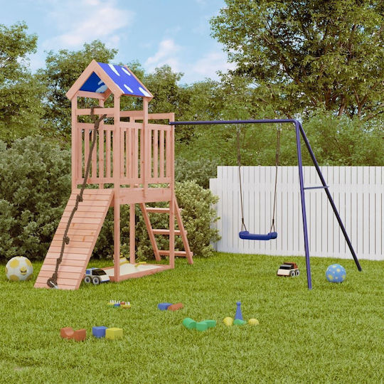 vidaXL Holzturm mit Kletterfläche 242x248x215cm. Braun