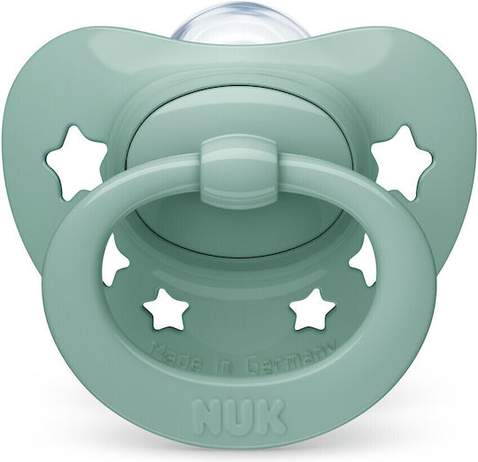 Nuk Signature Orthodontic Pacifier Silicone with Case Stars - Mint for 0-6 months