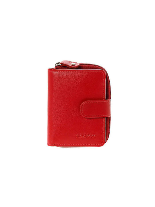 Lavor Men's Leather Card Wallet Red