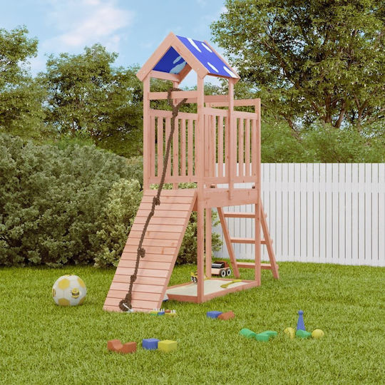 vidaXL Holzturm mit Kletterfläche Braun