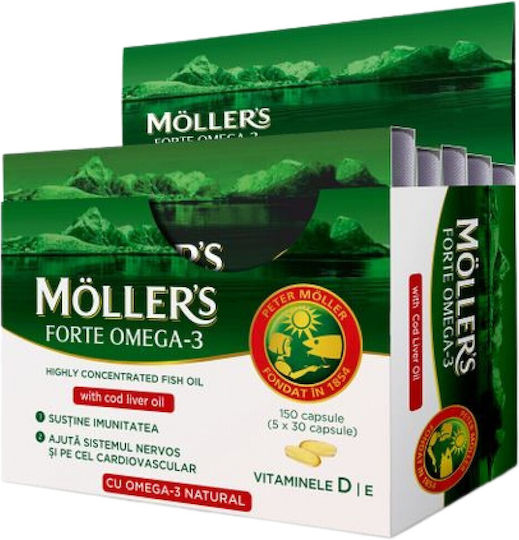 Moller's Forte Omega-3 Μουρουνέλαιο και Ιχθυέλαιο 150 κάψουλες