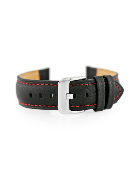 Bisset Leather Strap Red 20mm