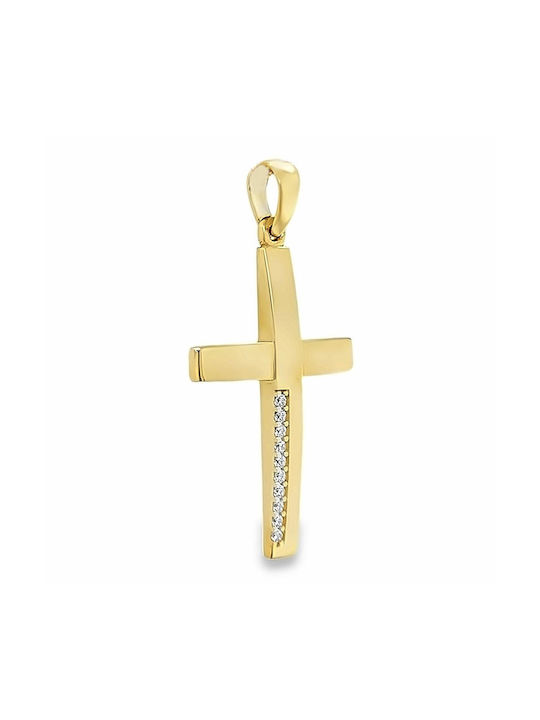 Xryseio Damen Gold Kreuz 14K