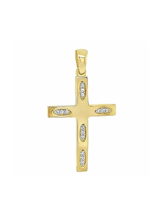 Xryseio Damen Gold Kreuz 14K