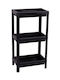 Sidirela Kitchen Rack Plastic 3 Tiers Black 36x23x70cm