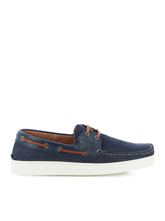 Men's Leather Moccasins Blue