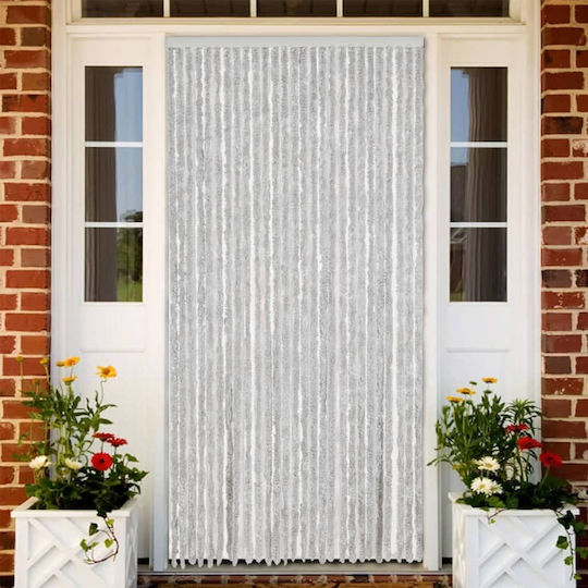 vidaXL Κουρτίνα Πόρτας από Ύφασμα Γκρι 118x220cm 4004884