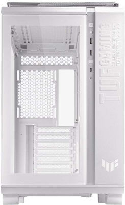 Asus TUF GT502 Plus Гейминг Midi Tower Компютърна кутия със странично прозорче Бял