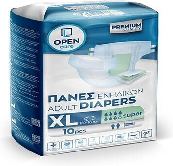 Open Care Super Incontinence Diapers XLarge 10pcs