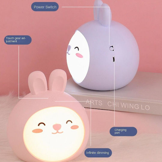 Kids Decorative Lamp Pink 14x12.5cm