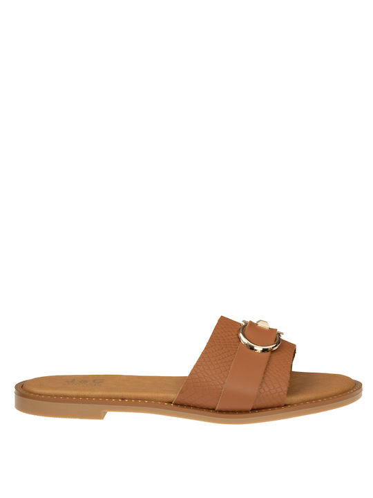 J&C Leather Women's Sandals Tabac Brown