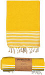 Summertiempo Ριγες Yellow Beach Towel 180x90cm