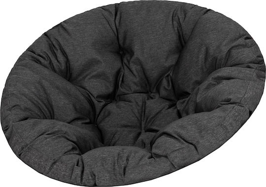 Gartenstuhlkissen Rund Schwarz 114x114cm