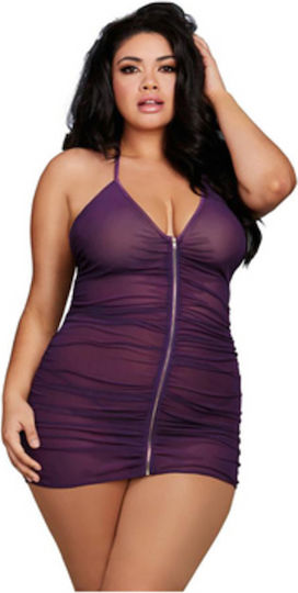 Dreamgirl Σετ Sexy Babydoll Μωβ