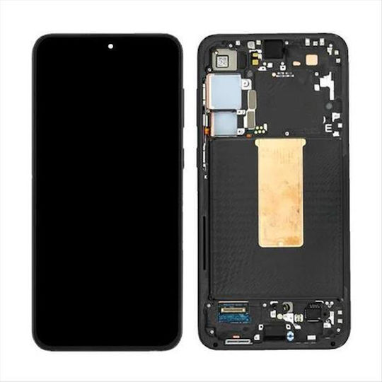 Samsung Οθόνη με Μηχανισμό Αφής και Πλαίσιο για SAMSUNG GALAXY S23 PLUS (Μαύρο)