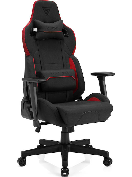 SENSE7 Sentinel Fabric Scaun Gaming cu Brațe Reglabile Negru / Roșu