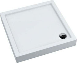Schedpol Square Acrylic Shower White Schedpol Competia 80x80x6cm