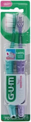 GUM Pro Sensitive Zahnbürste Weich Green-purple 2Stück GUM Pro Sensitive Zahnbürste Weich Green-purple 2Stück