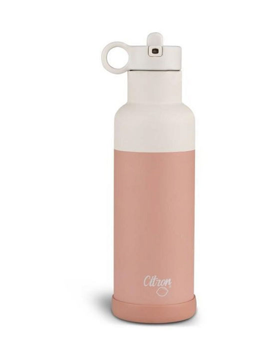 Citron Water Bottle Stainless Steel 500ml Pink