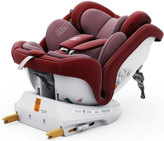Buf Boof Twt Plus Deluxe Детско Столче за Кола i-Размер с Isofix Red 0-36 кг