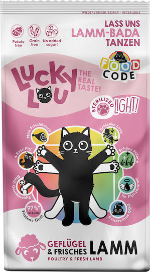 Glückliches Lou Food Code Erwachsene Leichte Sterilisierte Geflügel & Frisches Lamm 340gr
