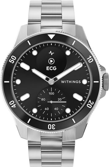 Withings Scanwatch Nova Stainless Steel 42mm Waterproof with Heart Rate Monitor (Black)